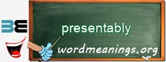 WordMeaning blackboard for presentably